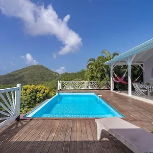  Villa Palmier Rouge : 3 Ch, Piscine à Débordement, Vue Et Végétation Martinique